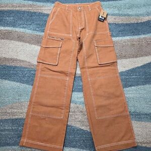 Carhartt Style Double Knee Carpenter Pants Tan Women's Small Workwear